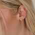 Rose Quartz Stud Earrings in Sterling Silver and 14K Rose Gold Plated...