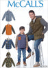 McCall's Patterns Men's and Boys' Lined Button-Front Jackets with Hood Options Sewing Pattern, (SML-MED-LRG-XLG)...