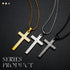 Stainless Steel Lord's Prayer Necklace for Men Women Cross Pendant for Car Rear View Mirrors, Decorative Automobile Hanging Charm Ornament with Bi...