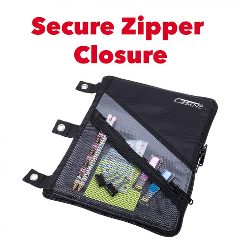 Case It Tablet Binder Accessory, Padded Tablet with 3 Steel Grommets, fits Any Standard 3 Ring Letter Size Binder,Mesh Pocket on Front, Zipper Clo...