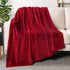 PAVILIA Soft Fleece Burgundy Dark Red Throw Blanket for Couch, Lightweight Plush Warm Blankets for Bed, Fuzzy Cozy Flannel Blanket Throw for Sofa,...