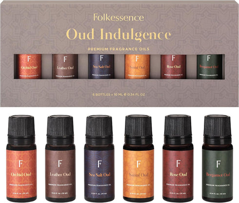 Folkulture Essential Oils for Diffuser for Home, Set of 6 Essential Oils Set, Essential Oils for Candle Making, Summer Essential Oils for Soap Mak...