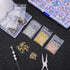 Hicarer 800 Pieces Crimp Bead Covers 3mm Multicolor Half Round Open Crimp Beads Covers for DIY Jewelry Makings Jump Rings...