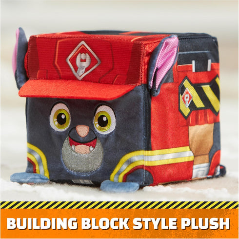 Rubble & Crew Stuffed Animals, Charger, 4-Inch Cube-Shaped Plush Toy for Kids Ages 3 and Up...