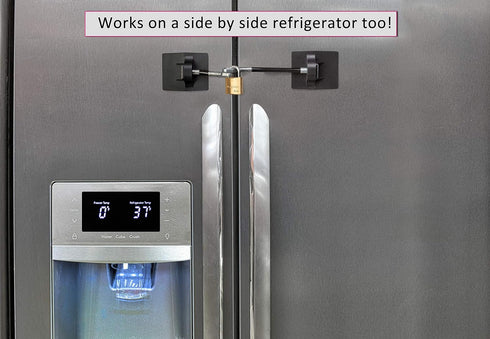 Refrigerator Door Lock Without Padlock - Black