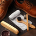4 Pcs Horsehair Shine Shoes Brush Kit Polish Dauber Applicators Cleaning Leather Shoes Boots Care Brushes Suede Cleaner Brush with Microfiber Shoe...