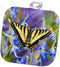 3D Rose Male Western Tiger Swallowtail Butterfly Papilio Rut Ulus 02" Pot Holder, 8 x 8...