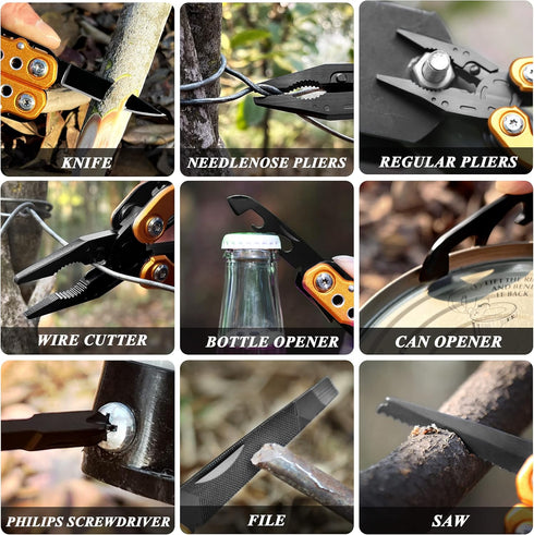 Gifts for Dad Husband Boyfriend Gifts for Him Unique Birthday Gifts for Men RoverTac 14 in 1 Multitool Pocket Knife Pliers Screwdrivers Saw Bottle...