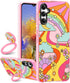 Toycamp for Galaxy A54 5g Phone Case with Ring Holder Cute Rainbow Sun Moon River Flowers Cartoon Graffiti Print Design Cover for Women Girls Teen...