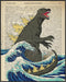 Posterizer 1 pcs-Godzilla Dictionary Poster-Great Wave Off Kanagawa-Abstract & Modern Art-Retro Art-Gift for movie lovers-Gift for Art Lovers- unf...