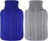 2 Pieces Hot Water Bottle Cover Soft Cover Only Knitted Hot Water Bottle Sweater for Hot Compress and Cold Therapy, Ideal for Menstrual Cramps, Ne...