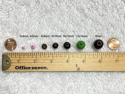 AD Beads Wood Spacer Loose Wooden Craft Beads Big Hole Beads Assorted for Necklace Bracelet Craft Making Decoration (8x10mm 200pcs, Natural Colour...