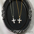 Cross Pendant Necklace for Women • Mother of Pearl White Cross • Onyx Stone Black Cross • 14K Real Gold Plated Stainless Steel Christian Jewelry G...