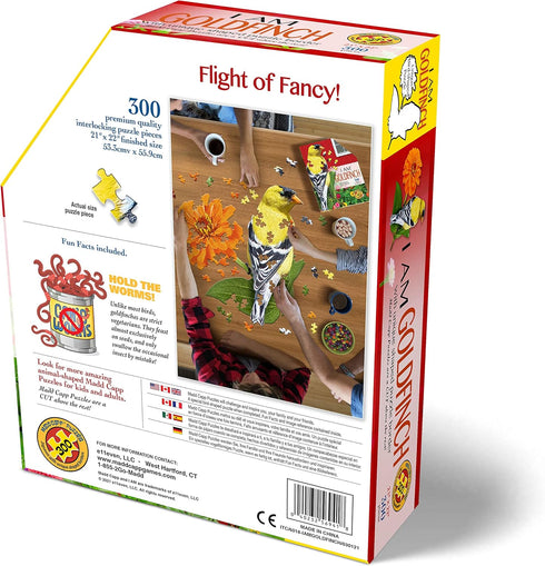 Madd Capp Puzzles - I AM Goldfinch - 300 Pieces - Animal Shaped Jigsaw Puzzle, Multi...