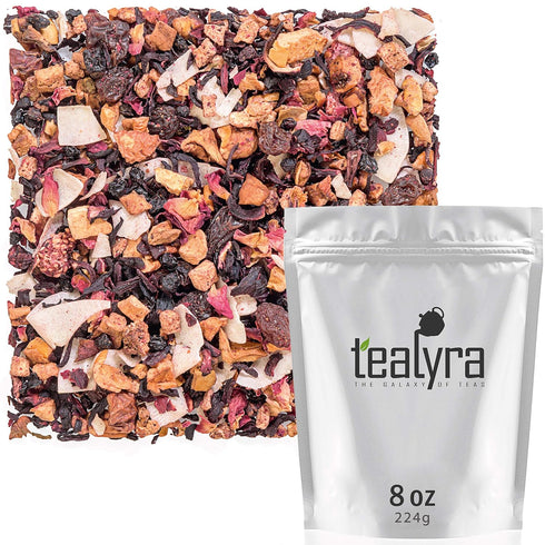 Tealyra - Sweet Berry Compote - Hibiscus - Cherry - Raspbery - Herbal Fruity Loose leaf Tea - Hot and Iced - Caffeine-Free - 224g (8-ounce)...