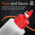 6-pack Plastic Squeeze Bottles for Sauces - 16oz Condiment Squeeze Bottles for Liquids - BPA Free Squirt Bottle with Twist Cap - Ketchup, Syrup, O...