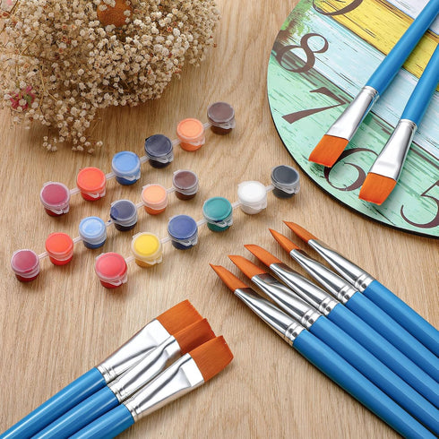 Zonon 10 Pcs 1 Inch Flat Head Paint Brushes Bulk Watercolor Acrylic Paint Brushes Synthetic Nylon Hair Paintbrush Artist Painting Brush for Detail...