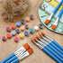 Zonon 10 Pcs 1 Inch Flat Head Paint Brushes Bulk Watercolor Acrylic Paint Brushes Synthetic Nylon Hair Paintbrush Artist Painting Brush for Detail...
