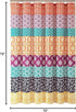 Lush Decor Bohemian Stripe Shower Curtain, 72" W x 72" L, Fuchsia & Orange - Bathroom Curtain - Striped Shower Curtain - Boho Decor - Fabric Showe...