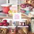 Rosanna Pansino x iDesign Recycled Plastic Kitchen Storage Bin with Lid, Clear Bin/Marshmallow Lid, 6" x 12" x 6"...