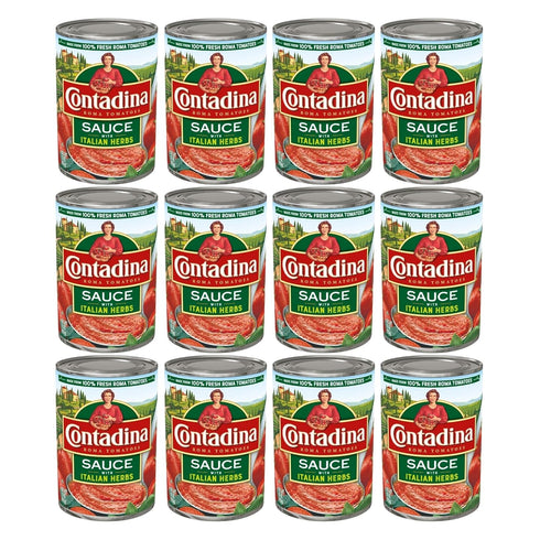 Contadina Tomato Sauce with Italian Herbs, 15 oz (Pack of 12 Cans)...