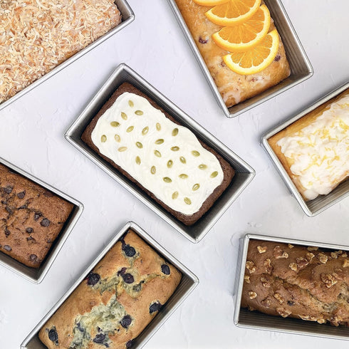 USA Pan 1145LF Bakeware Aluminized Steel 1.25 Lb Loaf Pan, Medium, Silver...