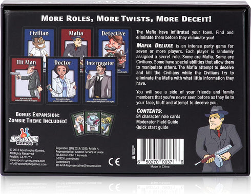Apostrophe Games Mafia The Party Game Deluxe Edition – A Game of Lying, Bluffing and Deceit– Card Game, Adults and Teens – Board Game...