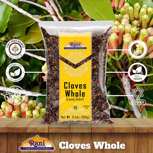Rani Cloves Whole (Laung) 3.5oz (100g) Great for Food, Tea, Pomander Balls and Potpourri, Hand Selected, Spice ~ All Natural | NON-GMO | Kosher | ...