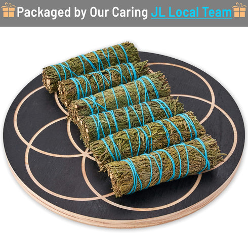 6 Pack Cedar Smudge Sticks - Hand Made, Grown Naturally and Sustainably - for Smoke Cleanse, Smudging, Smudge Kits, Home or Office Purification...
