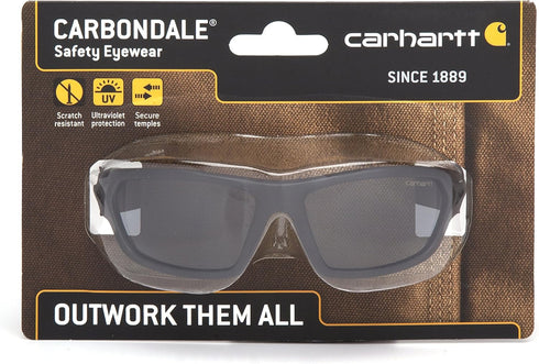 Carhartt CHB220DCC Carbondale SAFETY Glasses, Black/Tan Frame, Gray Lens...