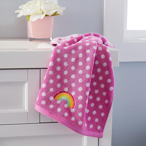 SKL Home Rainbow Cloud 2 Pc Hand Towel, Pink...