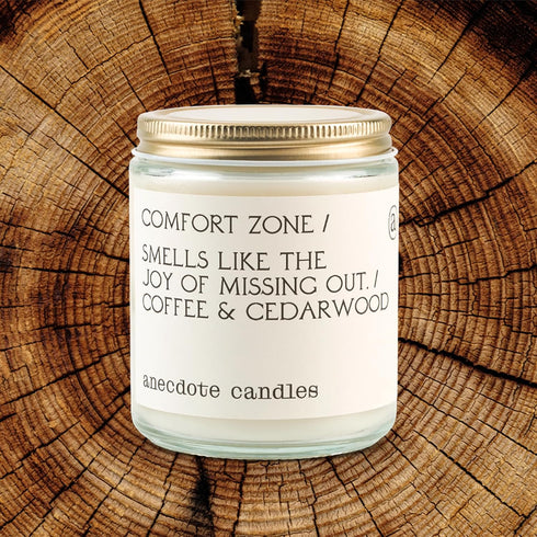 Anecdote Candles 'Comfort Zone' Coconut Soy Wax Candle Jar | Premium Hand Poured & Long Burning |Coffee & Cedarwood Scent | Phthalate-Free | for H...