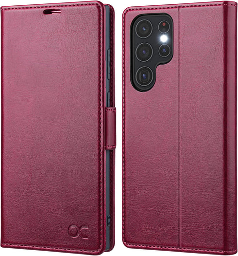 OCASE Compatible with Galaxy S22 Ultra 5G Wallet Case, PU Leather Flip Folio Case with Card Holders RFID Blocking Kickstand [Shockproof TPU Inner ...