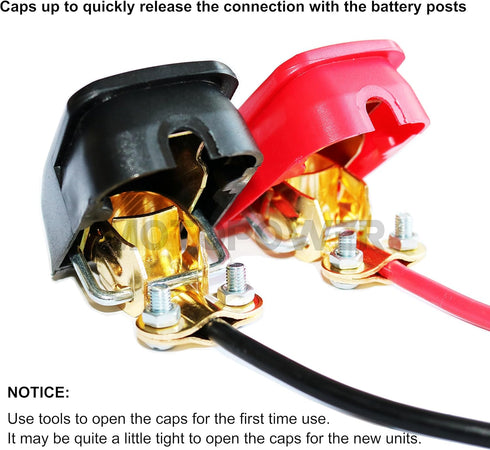 MOTOPOWER MP69011 Battery Quick Release Connectors Battery Quick Disconnect Terminals (Red & Black)...