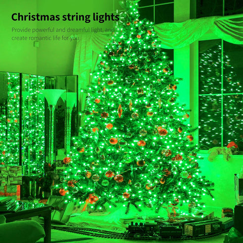 100 LED 33FT Fairy String Lights,Christmas Lights with 8 Lighting Modes,Mini String Lights Plug in for Indoor Outdoor Christmas Tree Garden Weddin...