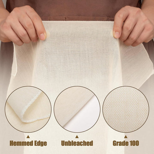 Cheese Cloths for Straining, 10PCS 20x20 Inch Grade 100 Cheese Cloth, Reusable Washable Unbleached Pure Cotton Cheesecloth for Cooking and Cheese ...