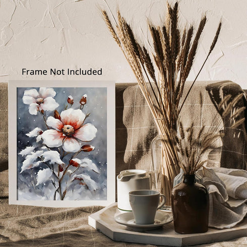 Posterizer 1 pcs-dainty flowers in nature -oil painting style-2-Floral & Botanical Art-Landscape & Nature Art-Living Room Bedroom Decor- unframed ...