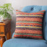 TAOSON Red Stripe Bohemian Style Antique Cotton Blend Linen Sofa Throw Pillowcase Cushion Cover Pillow Cover with Hidden Zipper Closure Only Cover...