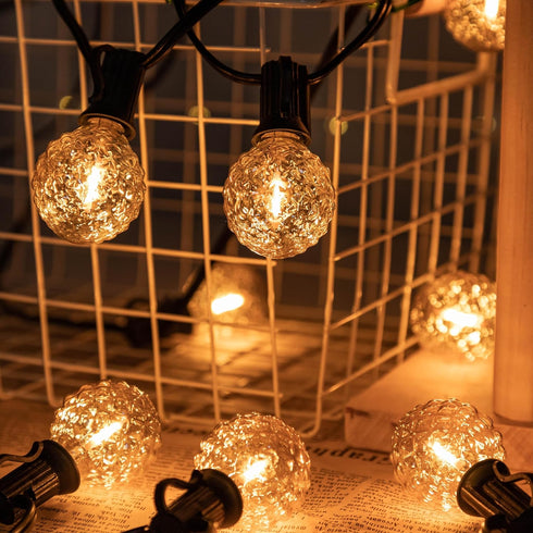 G40 E12 1W LED Candelabra Decorative Light Bulbs, Globe Outdoor String Light Replacement Christmas Bulbs, Warm White 2200K, 1 Watt Equivalent to 5...