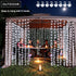 echosari Christmas Curtain Lights Solar Powered 7.9ft x 6ft 144 LED Outdoor Curtain Lights Waterproof with Timer 8 Modes for Christmas Garden Pati...