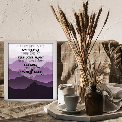 Posterizer 1 pcs-Help Comes From The Lord-bible quote-Religious Posters-Motivational & Inspirational Art-Gifts for Christians - Living Room Bedroo...