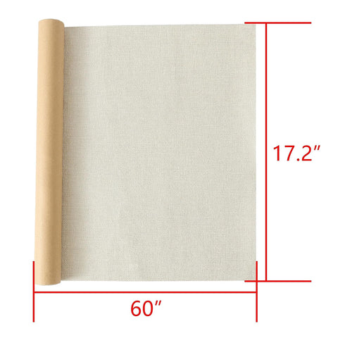 Self-Adhesive Linen Repair Fabric Patch - 17.2''x60'' Roll Brown Fabric Repair Tape for Couches,Sofa,Clothing,Scrapbooking, Fabric, Decor, Craftin...