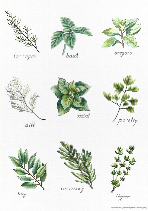 Luca-S Counted Cross Stitch kit Spices and Herbs I 21.5x30.5cm...