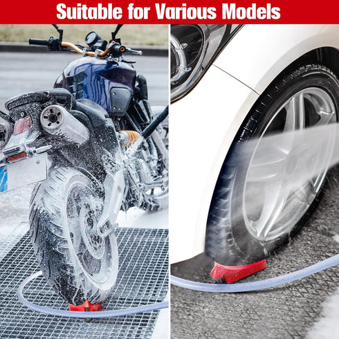 4 Pcs Car Hose Guide, Tire Hose Roller for Car Washing, Detailing Tire Hose Guide Preventing Pressure Washer Hose Stuck Under The Tires, Car Plast...