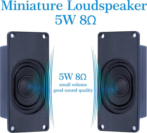Miniature Loudspeaker 5 Watt 8 Ohm Passive Enclosed Audio/Woofer Speaker Compatible with Arduino Board. JST-PH 2.0 mm 2-Pin Interface, for a Varie...