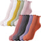 Yahenda 10 Pair Women Ruffle Socks Aesthetic Frilly Ankle Socks Cuff Socks Knit Lace Ruffle Cute Socks for Women Girls...
