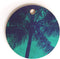 Society6 Nature Magik Palm Trees Summer Turquoise Cutting Board, 11.5", Blue...