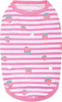 Blueberry Pet Pack of 2 Soft & Comfy Wonderland Striped Cotton Blend Dog T Shirts, Back Length 12", Clothes for Dogs...