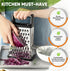 Spring Chef Professional Cheese Grater - Stainless Steel, XL Size, 4 Sides - Perfect Box Grater for Parmesan Cheese, Vegetables, Ginger - Dishwash...