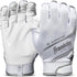 Franklin Sports Supratak Football Receiver Gloves - White/Chrome - Adult Small...